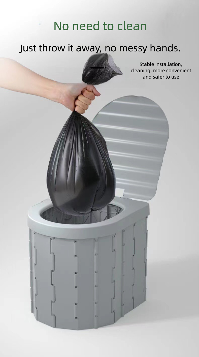 Outdoor Portable Folding Car Toilet Camping Emergency Toilet Camping Self-Driving Car Toilet