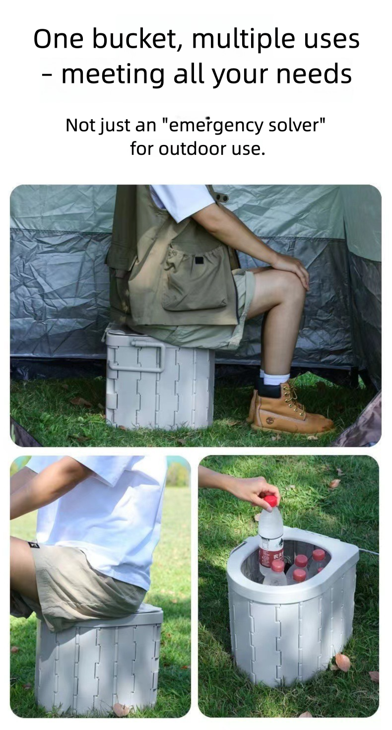 Outdoor Portable Folding Car Toilet Camping Emergency Toilet Camping Self-Driving Car Toilet