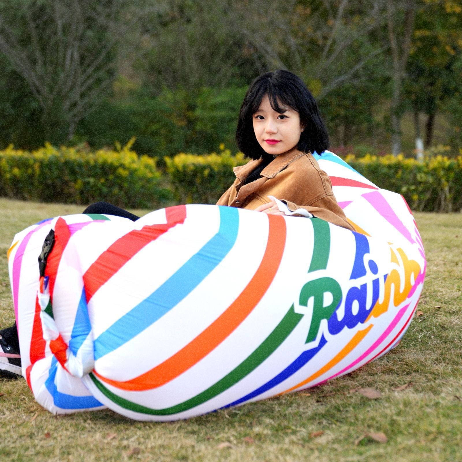 Outdoor Inflatable Sofa Air Sofa Lazy Internet Celebrity Dopamine Portable Camping Music Festival