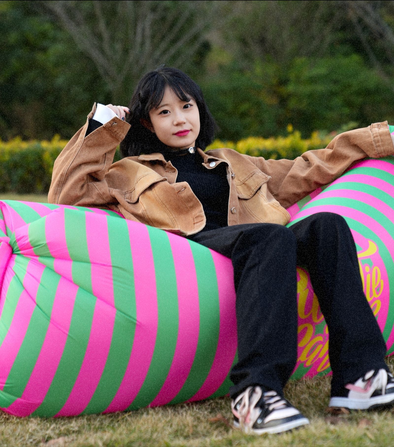 Outdoor Inflatable Sofa Air Sofa Lazy Internet Celebrity Dopamine Portable Camping Music Festival
