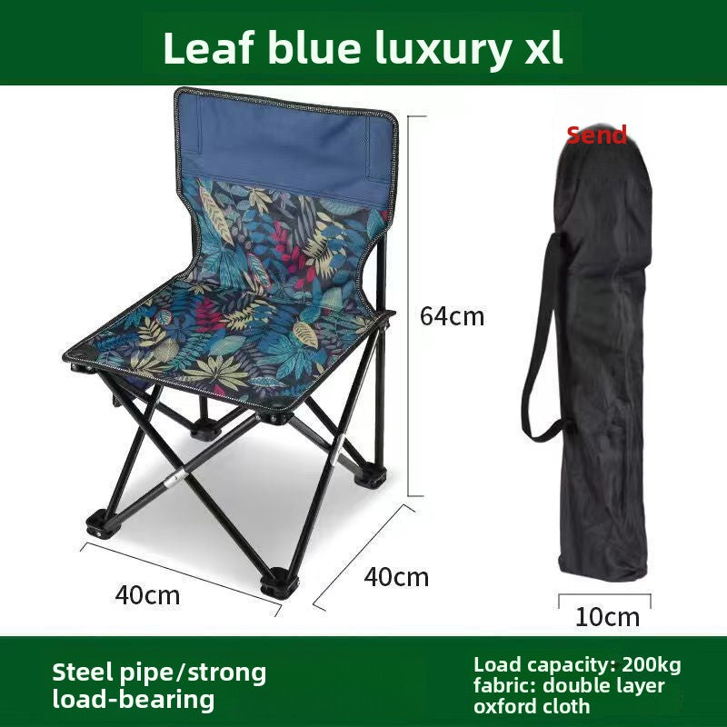 Backrest Stool Lazy Moon Chair Outdoor Heavy Duty Camping Folding Chair Portable Beach Chair