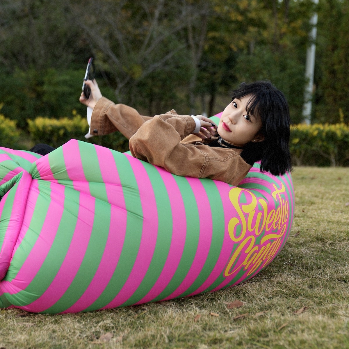 Outdoor Inflatable Sofa Air Sofa Lazy Internet Celebrity Dopamine Portable Camping Music Festival