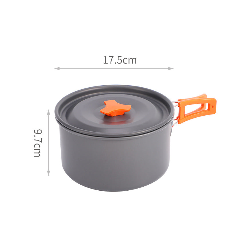 Camping Cookware Outdoor Kettle Frying Pan Equipment Portable Outdoor Camping Tableware Set Cookware