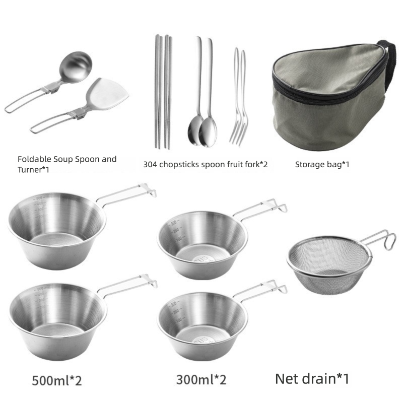 Outdoor Cookware Set Camping Portable Storage Handbag