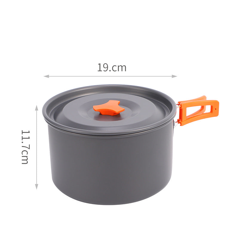 Camping Cookware Outdoor Kettle Frying Pan Equipment Portable Outdoor Camping Tableware Set Cookware