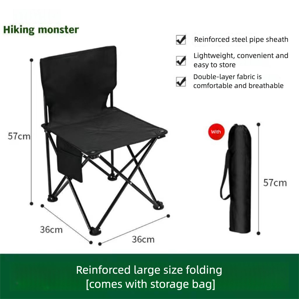Backrest Stool Lazy Moon Chair Outdoor Heavy Duty Camping Folding Chair Portable Beach Chair