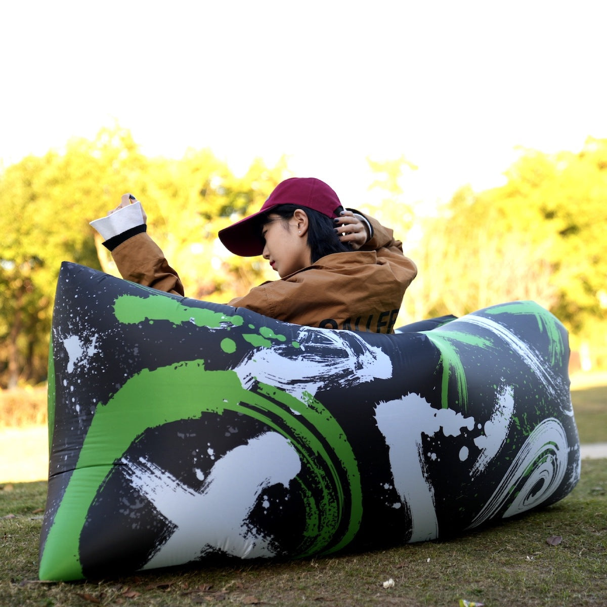 Outdoor Inflatable Sofa Air Sofa Lazy Internet Celebrity Dopamine Portable Camping Music Festival