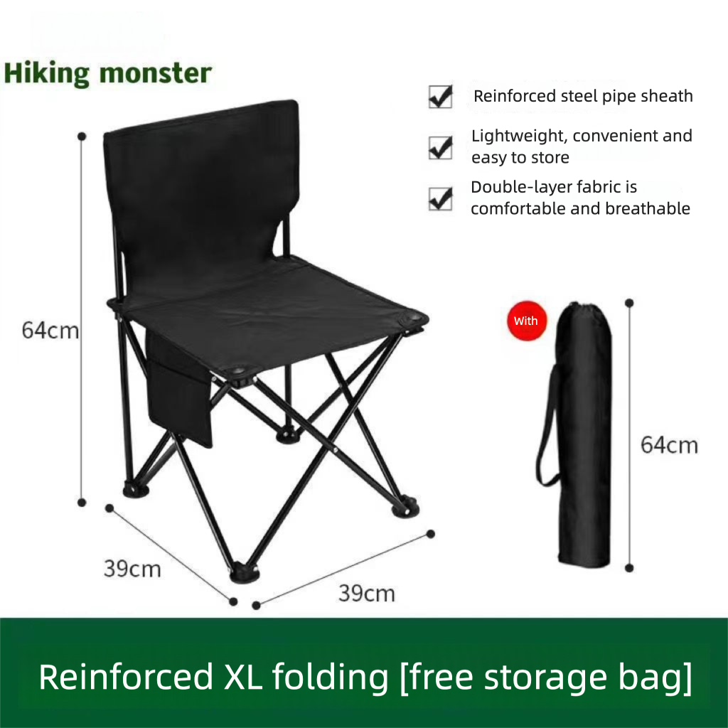 Backrest Stool Lazy Moon Chair Outdoor Heavy Duty Camping Folding Chair Portable Beach Chair