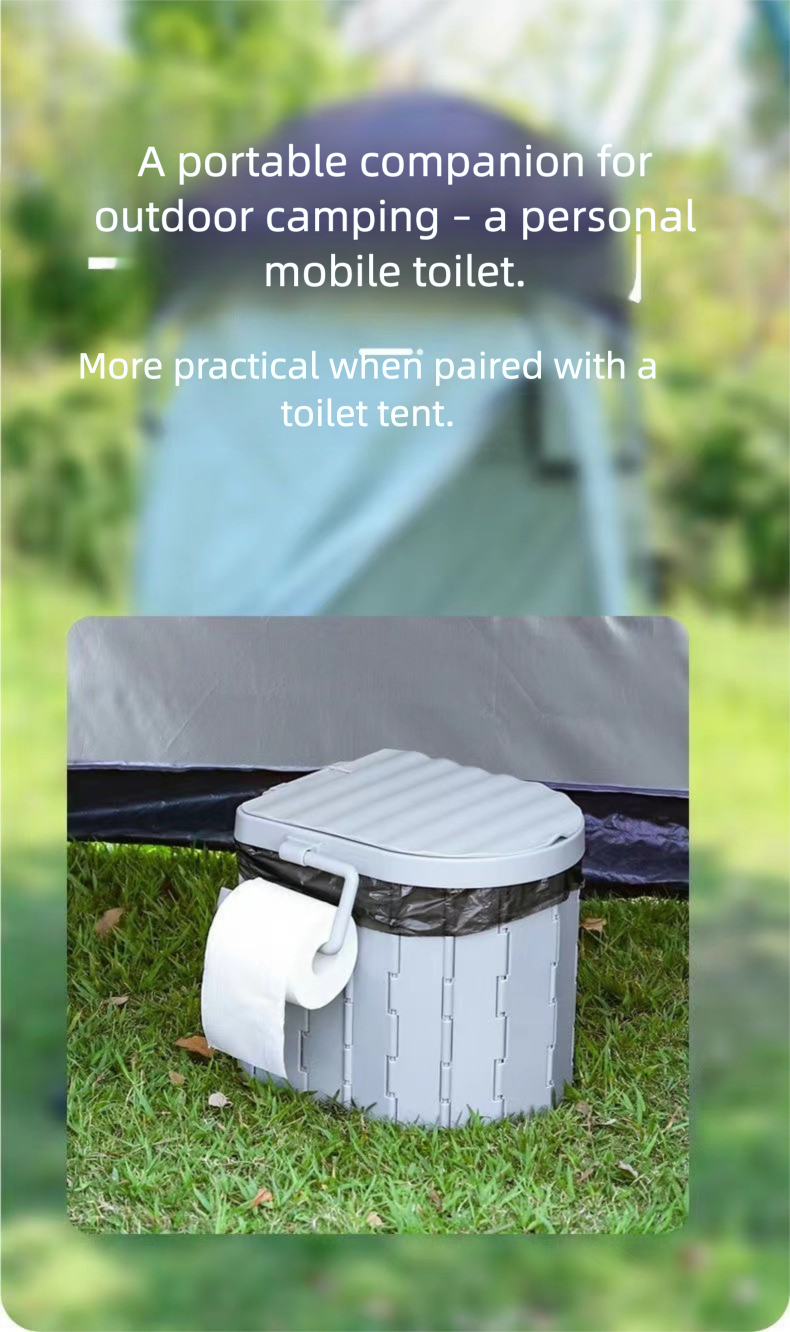 Outdoor Portable Folding Car Toilet Camping Emergency Toilet Camping Self-Driving Car Toilet