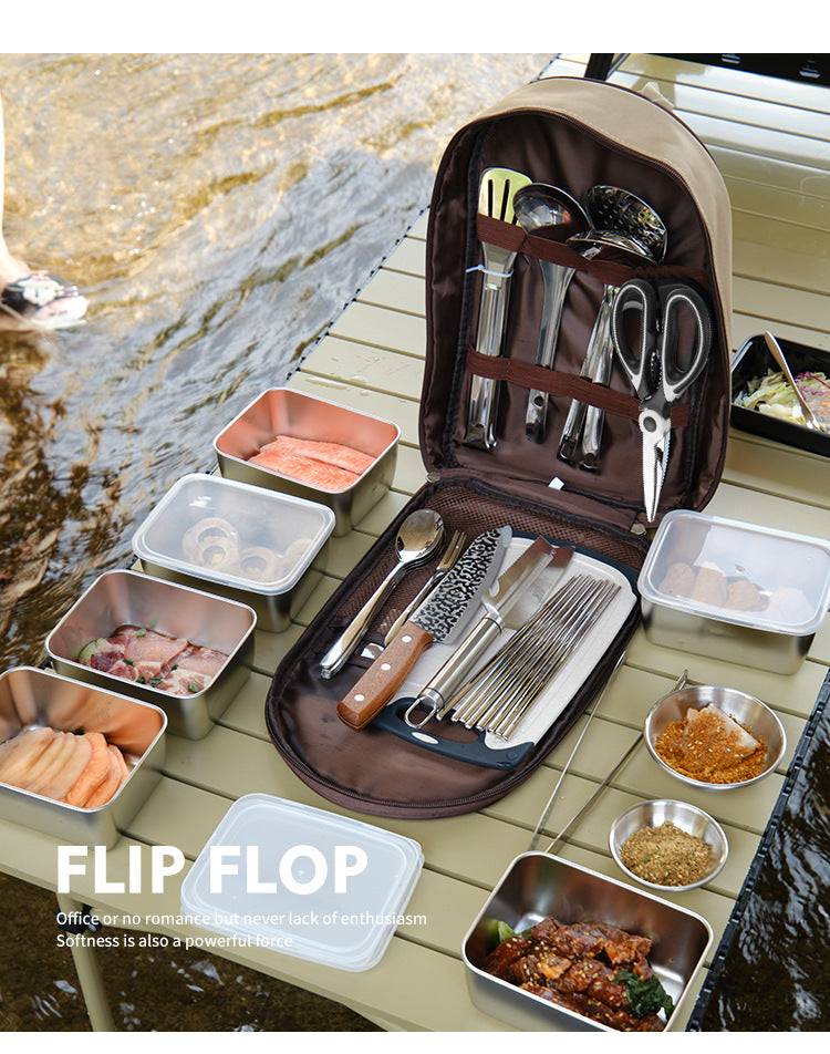 Outdoor Cookware Set Camping Portable Storage Handbag