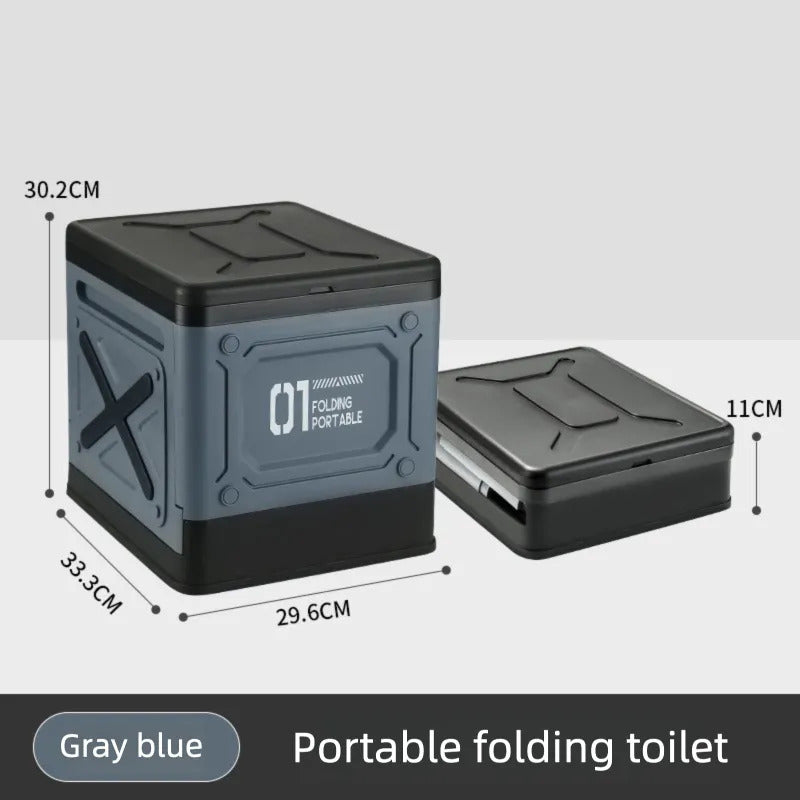 Car Portable Folding Toilet for Adults, Suitable for Road Trips, Camping, Outdoor Emergency Use, Seat Toilet