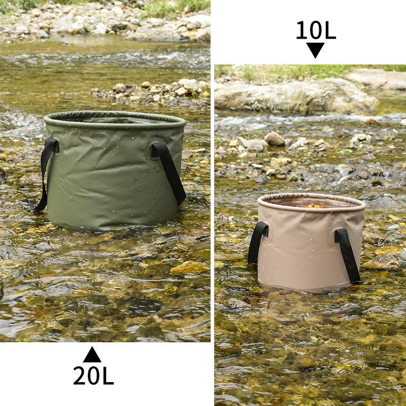 Outdoor Camping Collapsible Bucket Multi-Functional Large Capacity Portable Fishing Bucket Storage Retractable Car Water Storage Tank