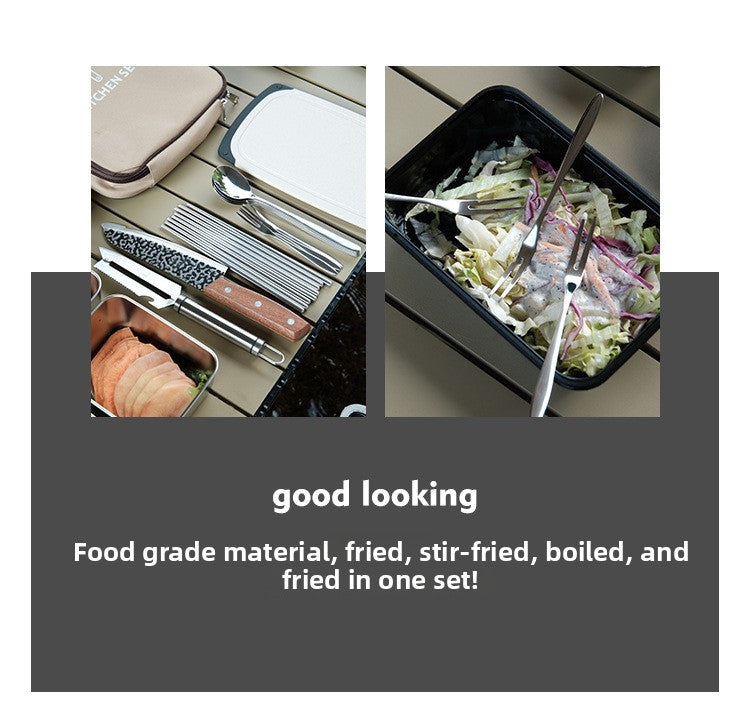 Outdoor Cookware Set Camping Portable Storage Handbag