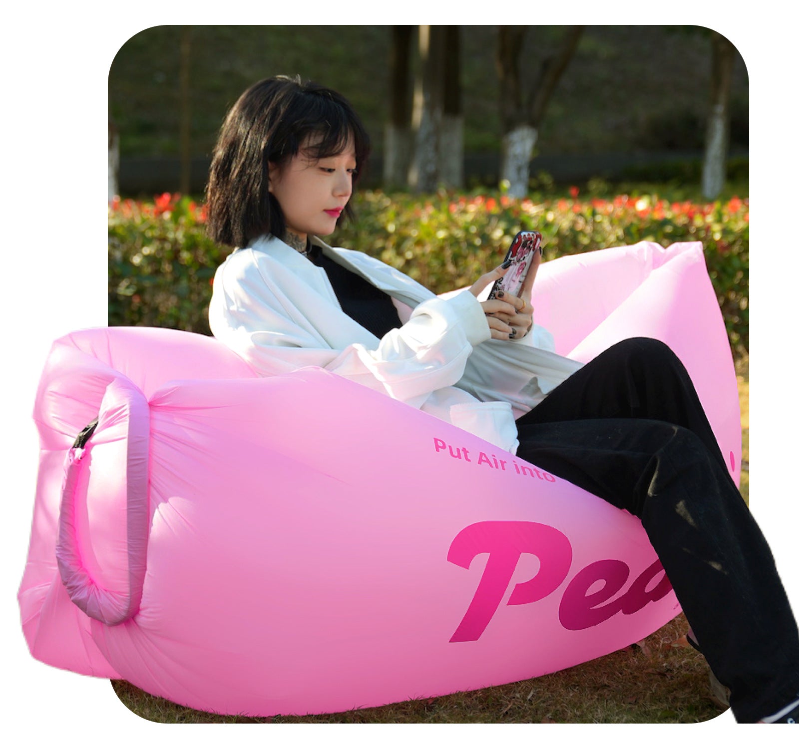 Outdoor Inflatable Sofa Air Sofa Lazy Internet Celebrity Dopamine Portable Camping Music Festival