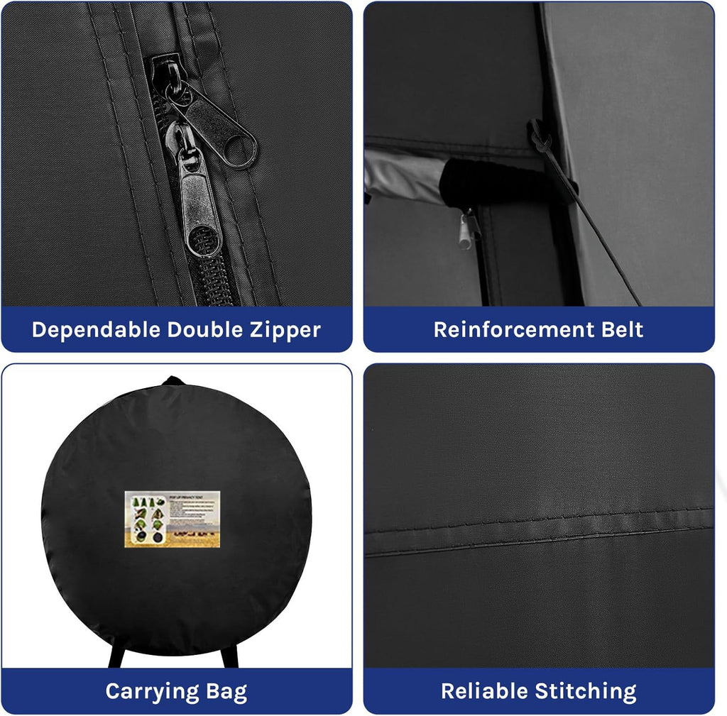 Outdoor Shower Tent with Mat + Top Cover, Outdoor Shower Tent, Toilet Changing Tent