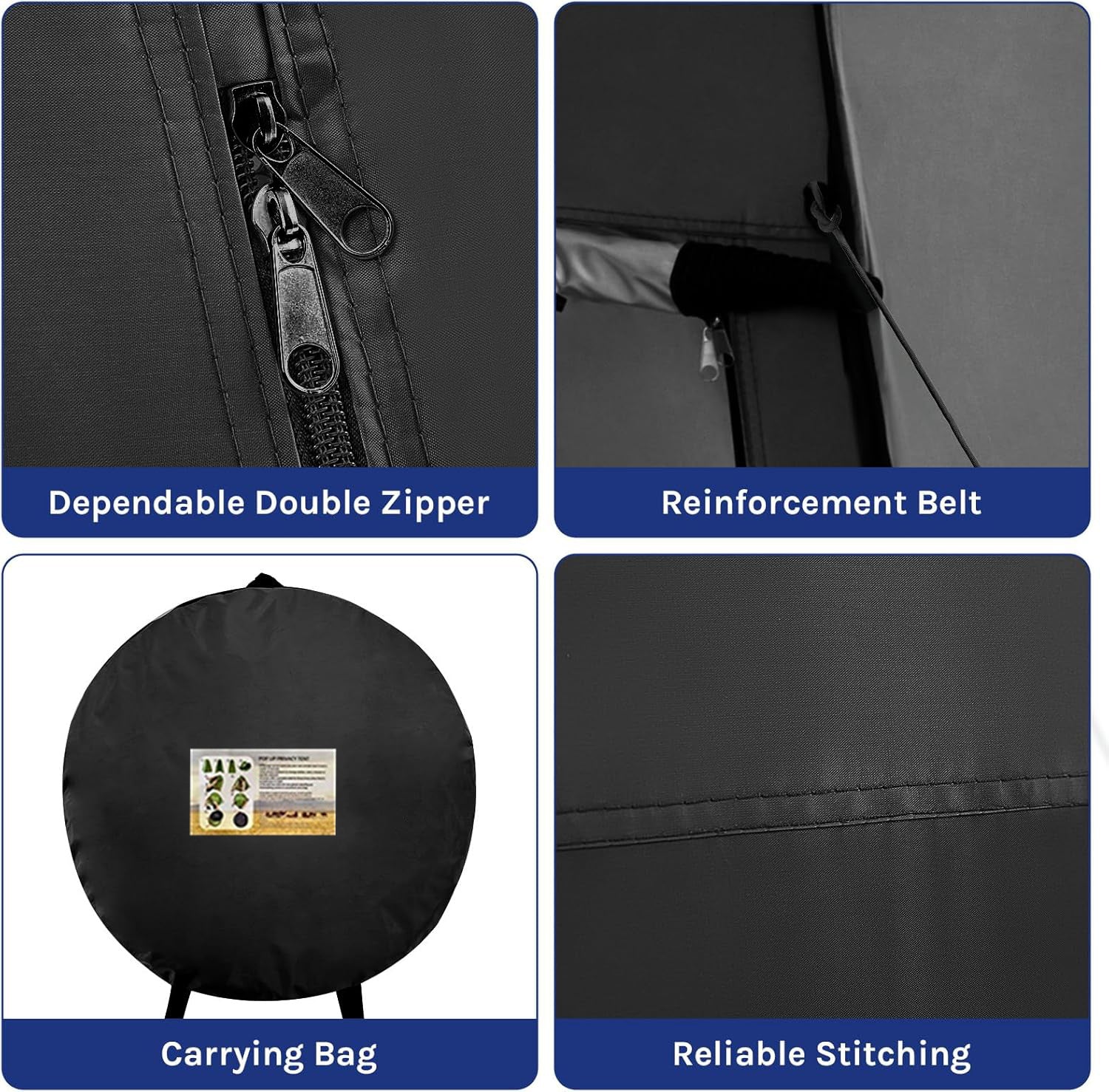 Outdoor Shower Tent with Mat + Top Cover, Outdoor Shower Tent, Toilet Changing Tent