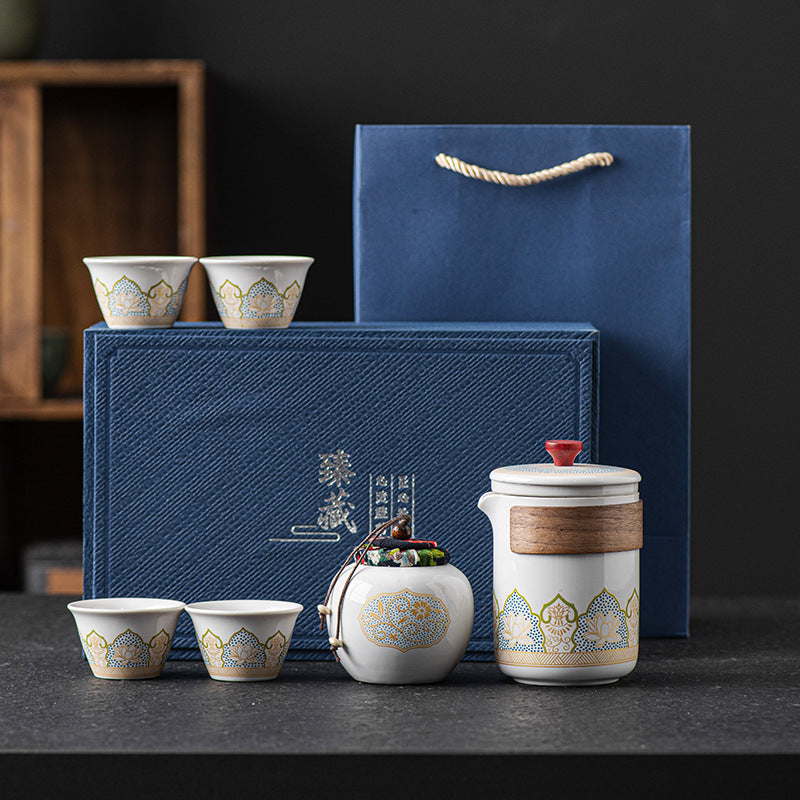 Travel Tea Set Portable Kung Fu Tea Set Outdoor Quick Tea Cup