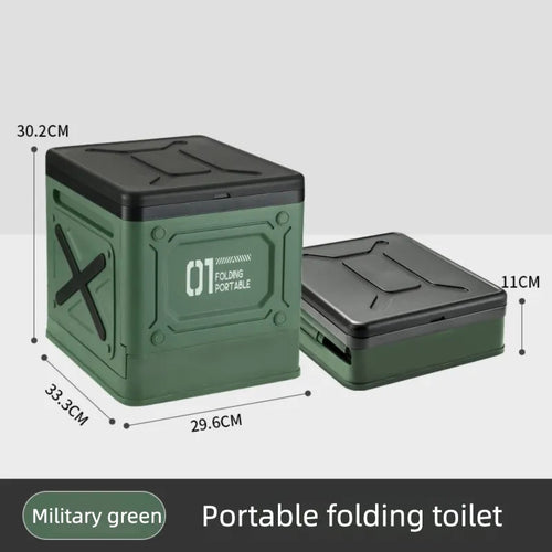 Car Portable Folding Toilet for Adults, Suitable for Road Trips, Camping, Outdoor Emergency Use, Seat Toilet