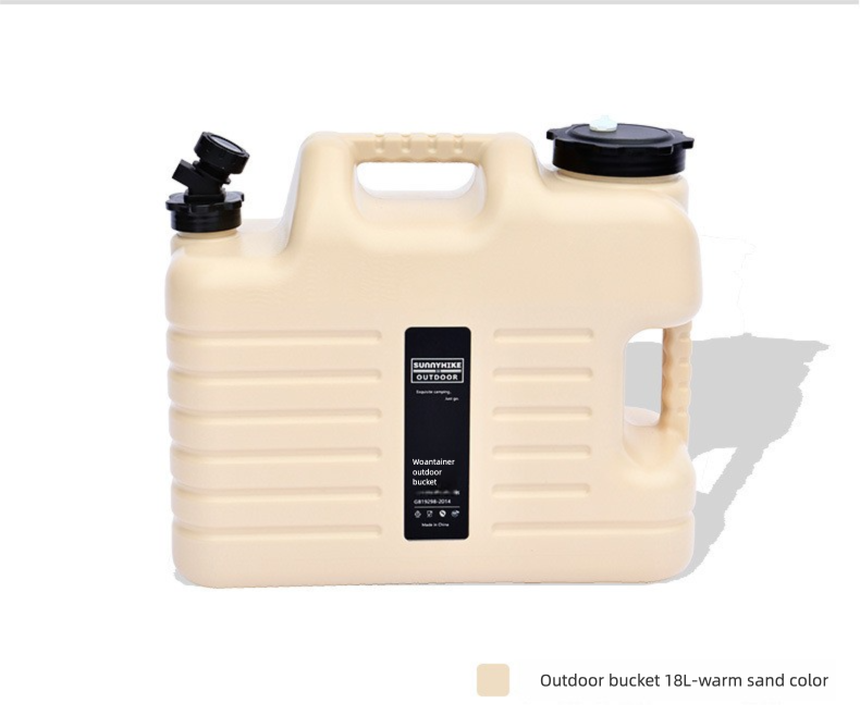 Outdoor Camping Portable Handheld Water Container Water Bucket with Faucet Large Capacity Water Tank Plastic Bucket