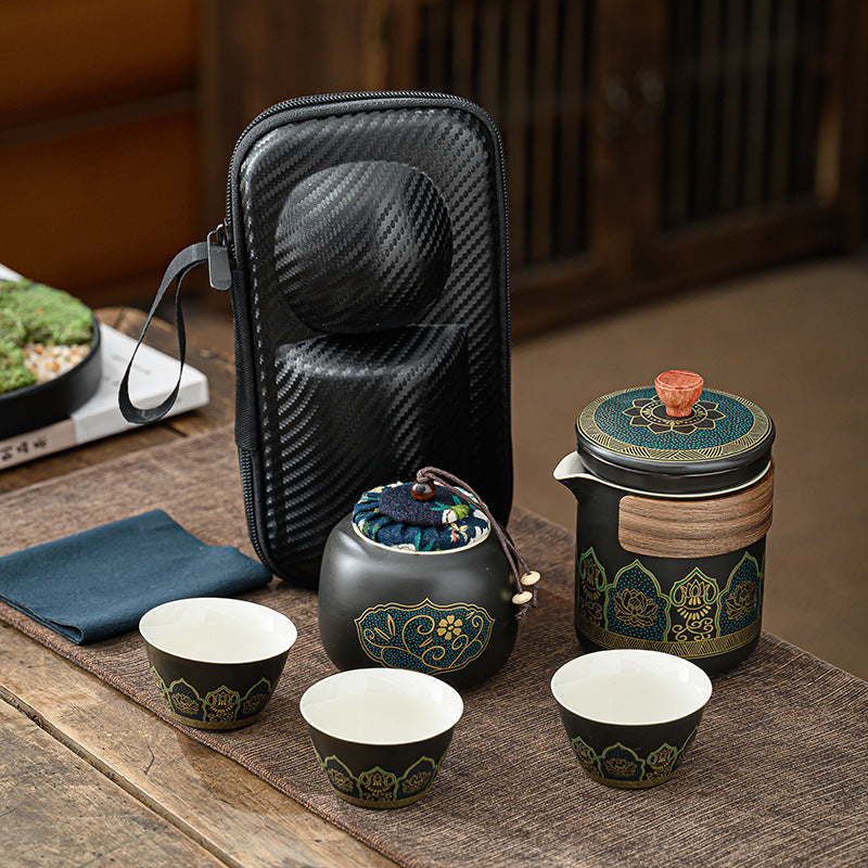 Travel Tea Set Portable Kung Fu Tea Set Outdoor Quick Tea Cup