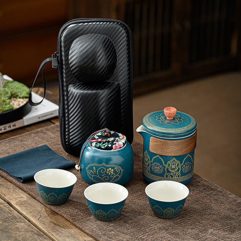 Travel Tea Set Portable Kung Fu Tea Set Outdoor Quick Tea Cup