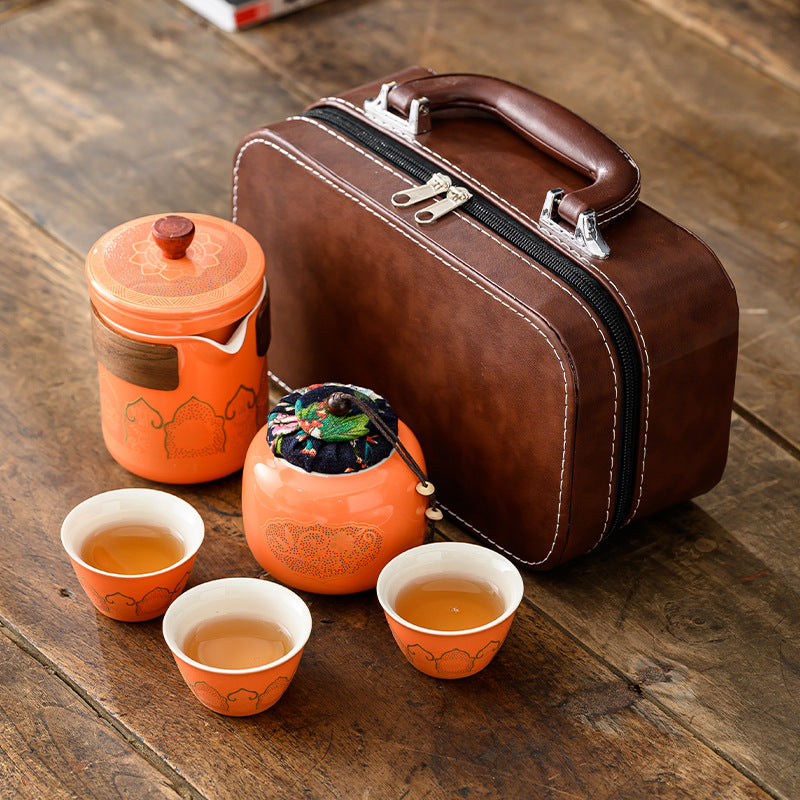 Travel Tea Set Portable Kung Fu Tea Set Outdoor Quick Tea Cup