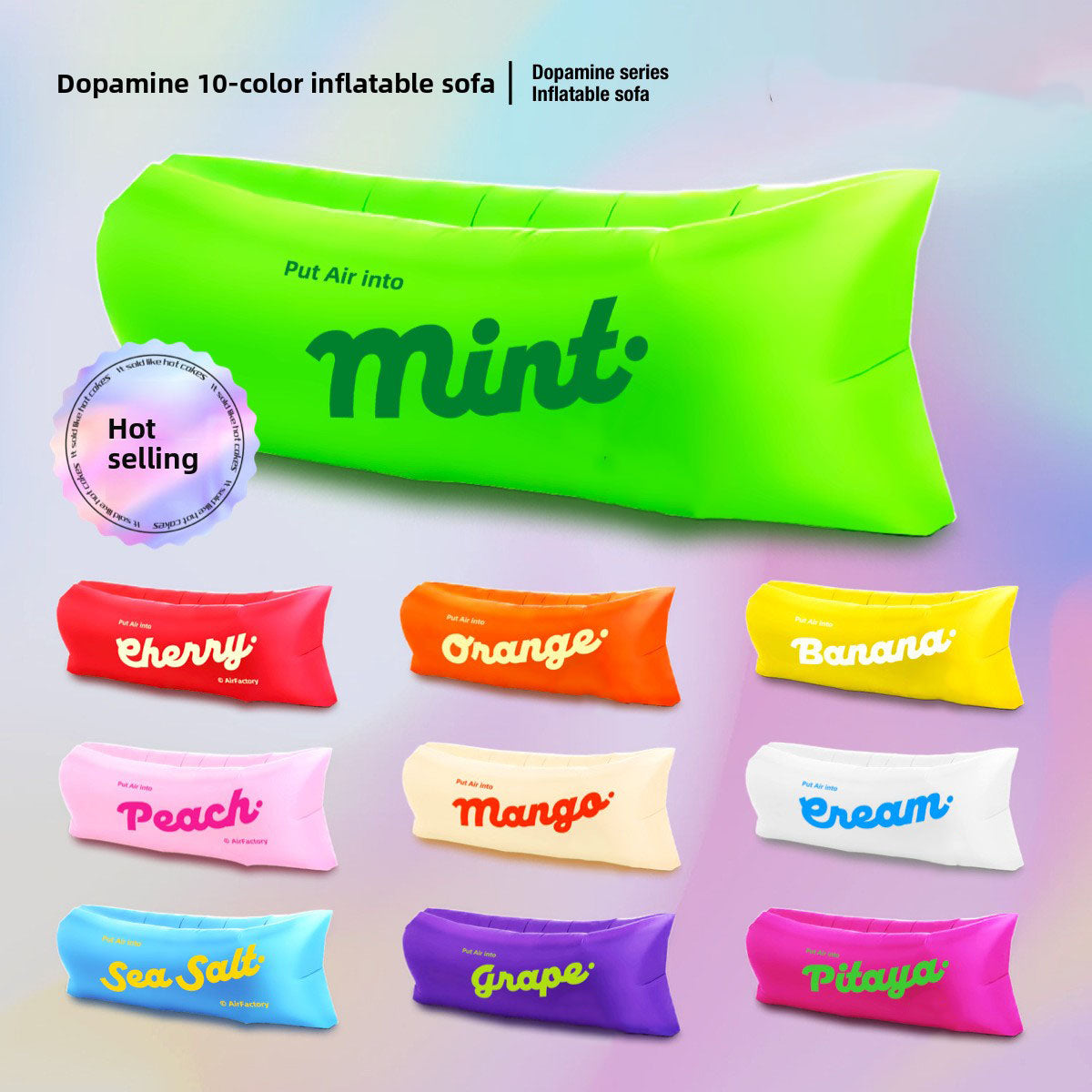 Outdoor Inflatable Sofa Air Sofa Lazy Internet Celebrity Dopamine Portable Camping Music Festival