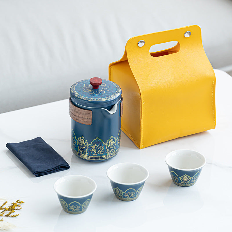 Travel Tea Set Portable Kung Fu Tea Set Outdoor Quick Tea Cup