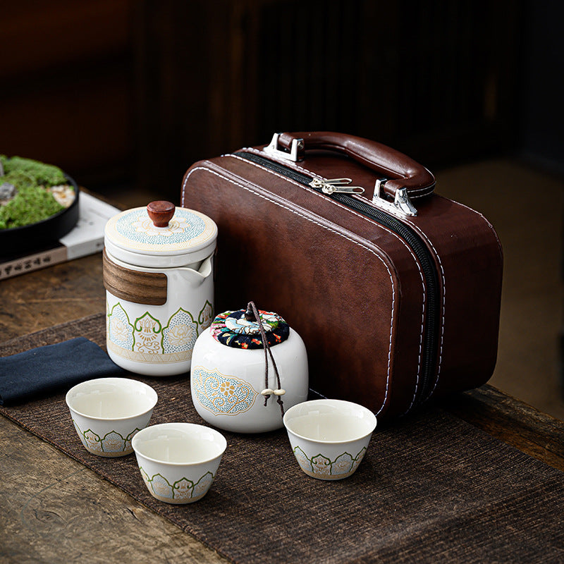 Travel Tea Set Portable Kung Fu Tea Set Outdoor Quick Tea Cup