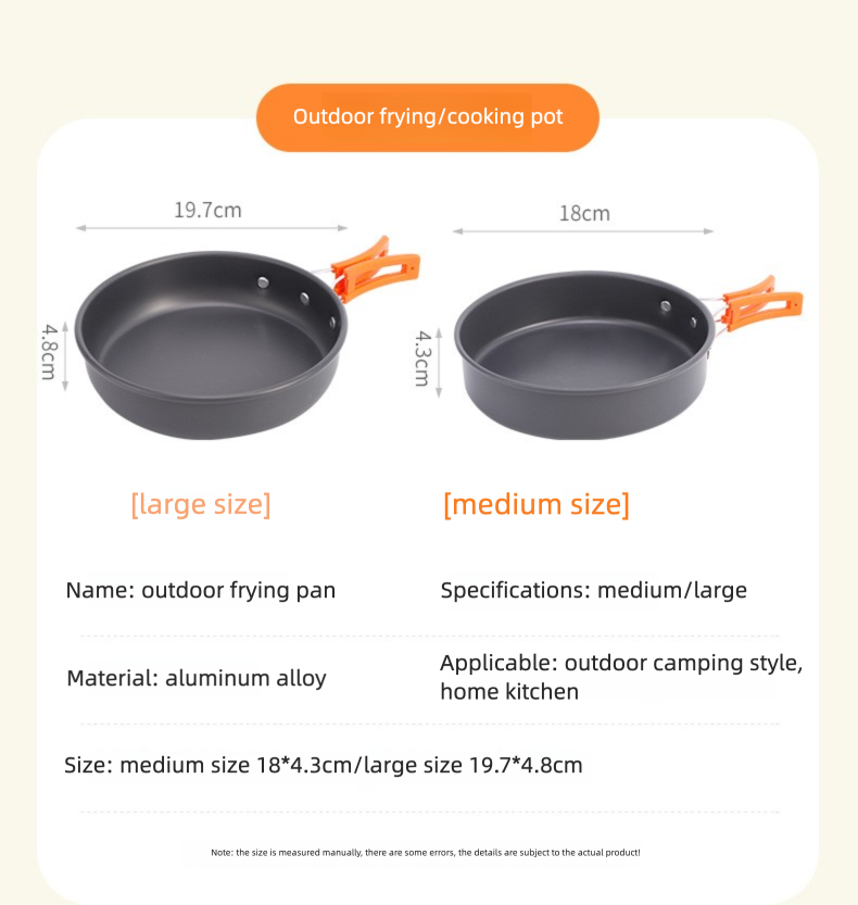 Camping Cookware Outdoor Kettle Frying Pan Equipment Portable Outdoor Camping Tableware Set Cookware
