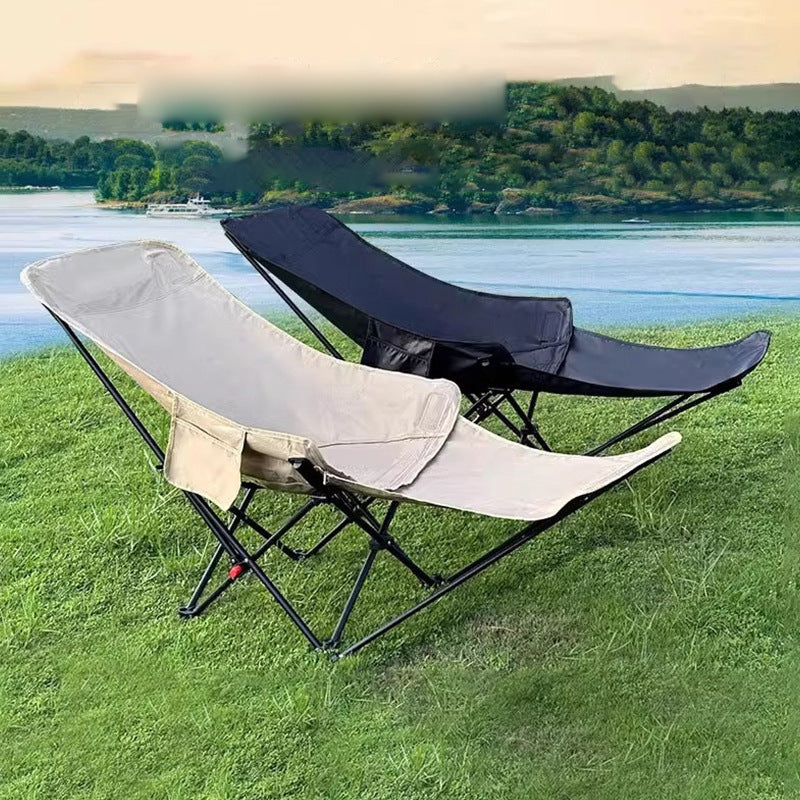 Three-position Adjustable Moon Chair Outdoor Folding Chair Portable Picnic Camping Fishing Chair Office Recliner