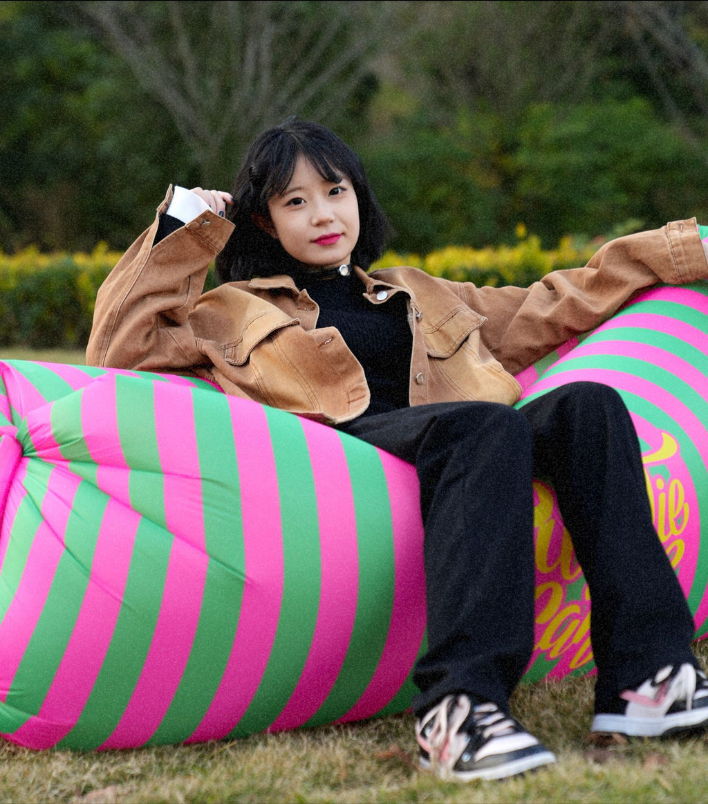 Outdoor Inflatable Sofa Air Sofa Lazy Internet Celebrity Dopamine Portable Camping Music Festival