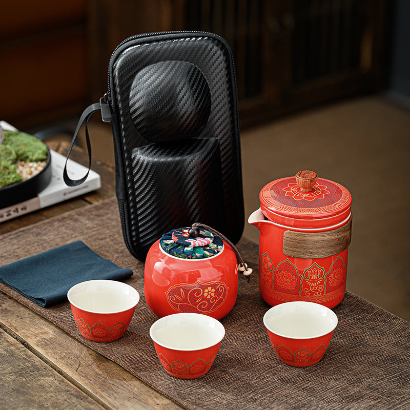 Travel Tea Set Portable Kung Fu Tea Set Outdoor Quick Tea Cup