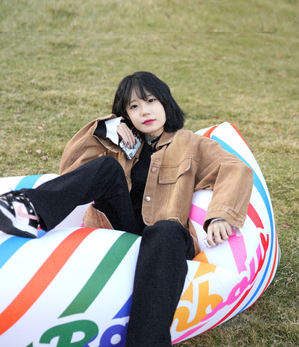 Outdoor Inflatable Sofa Air Sofa Lazy Internet Celebrity Dopamine Portable Camping Music Festival