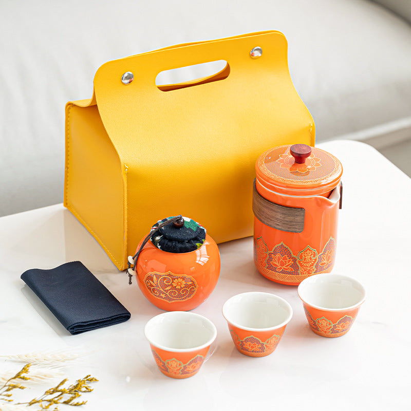 Travel Tea Set Portable Kung Fu Tea Set Outdoor Quick Tea Cup