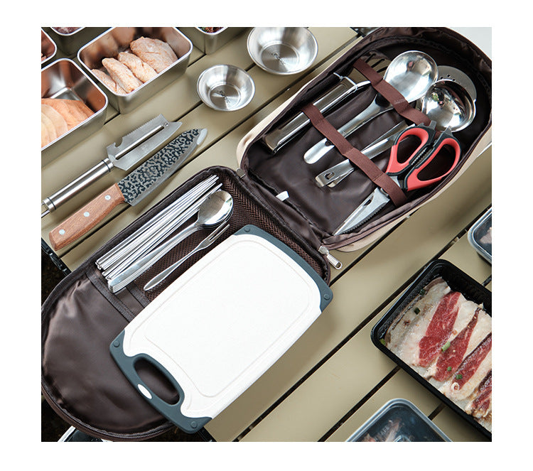 Outdoor Cookware Set Camping Portable Storage Handbag