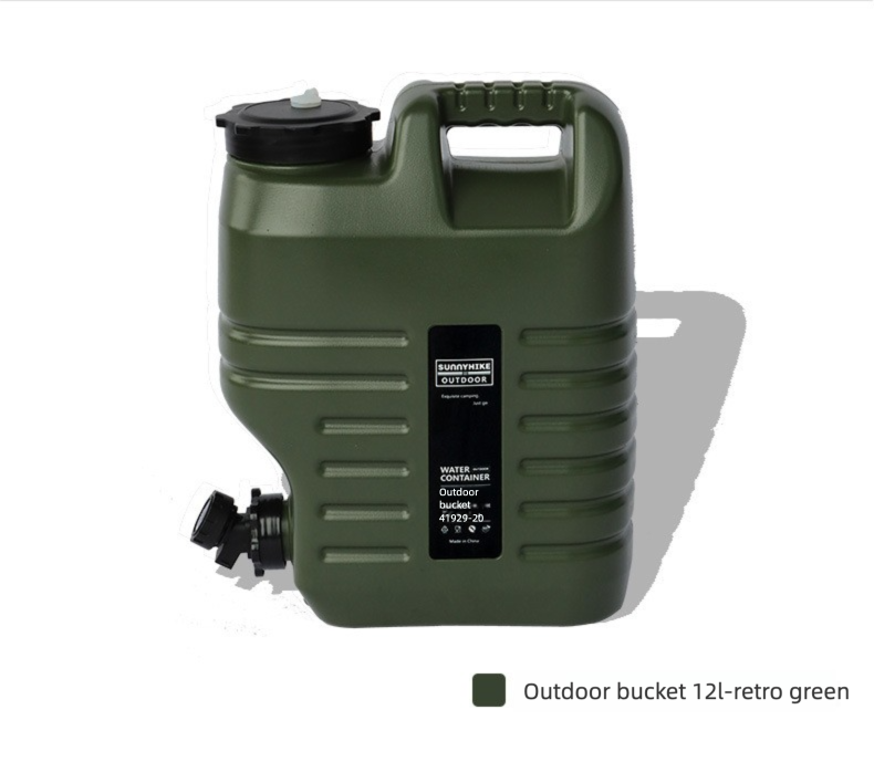 Outdoor Camping Portable Handheld Water Container Water Bucket with Faucet Large Capacity Water Tank Plastic Bucket