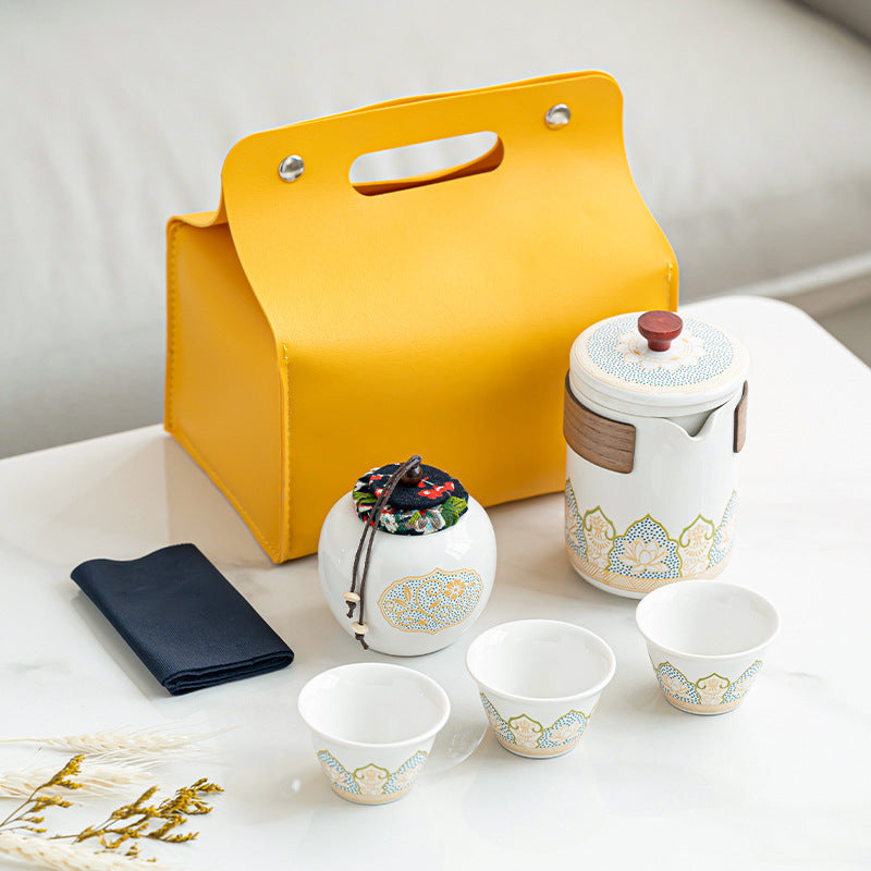 Travel Tea Set Portable Kung Fu Tea Set Outdoor Quick Tea Cup