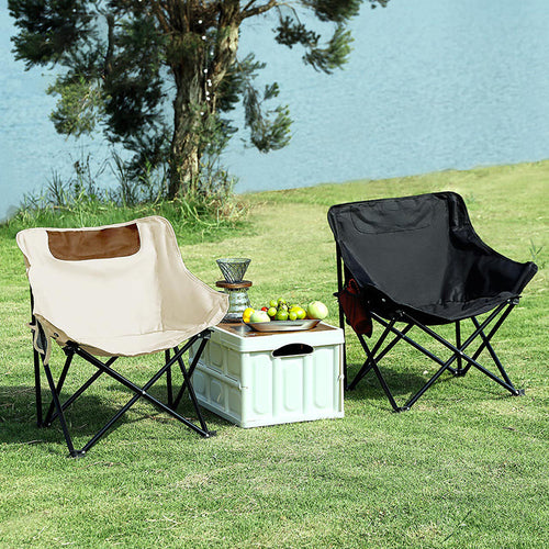 Backrest Stool Lazy Moon Chair Outdoor Heavy Duty Camping Folding Chair Portable Beach Chair