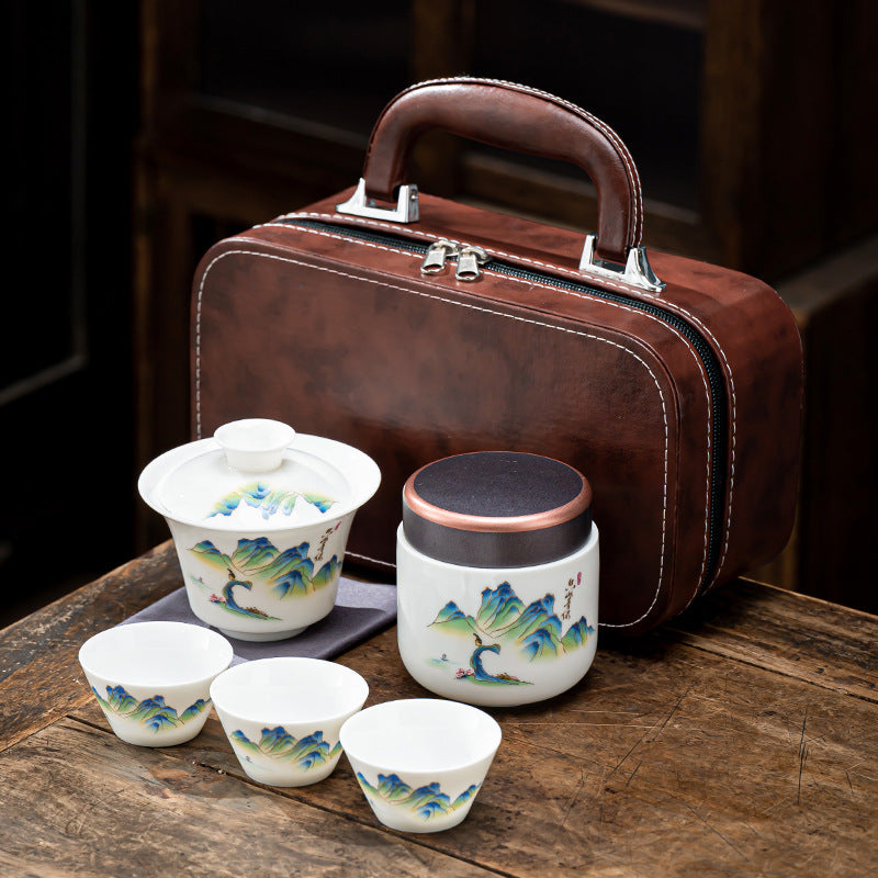 Travel Tea Set Portable Kung Fu Tea Set Outdoor Quick Tea Cup