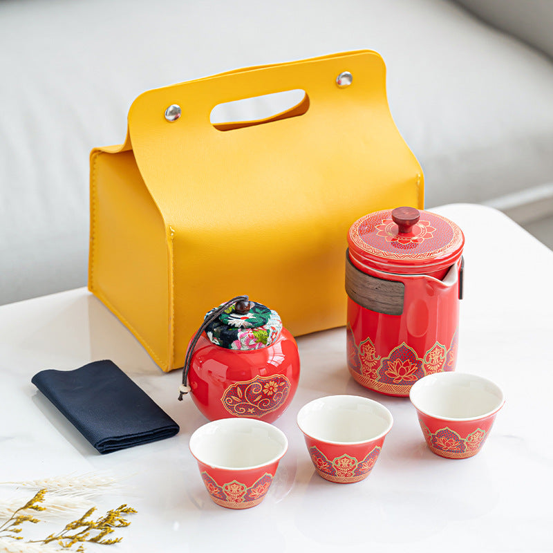 Travel Tea Set Portable Kung Fu Tea Set Outdoor Quick Tea Cup