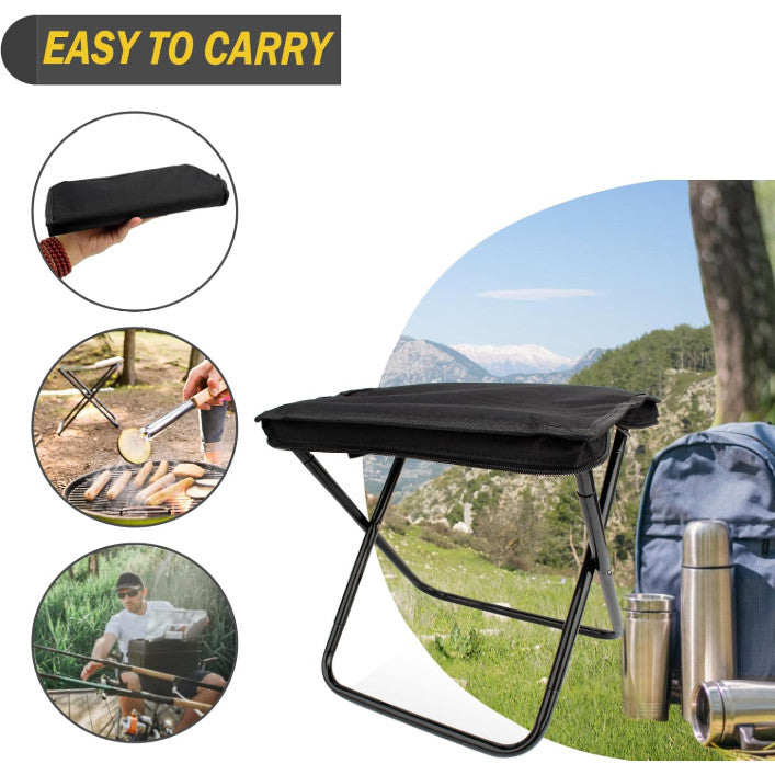 Outdoor Portable Folding Chair Backpack Folding Stool Pocket Chair For Camping Fishing Travel Kerusi Lipat Bangku Kecil