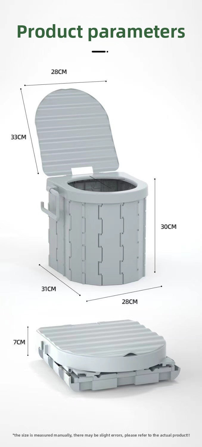 Outdoor Portable Folding Car Toilet Camping Emergency Toilet Camping Self-Driving Car Toilet