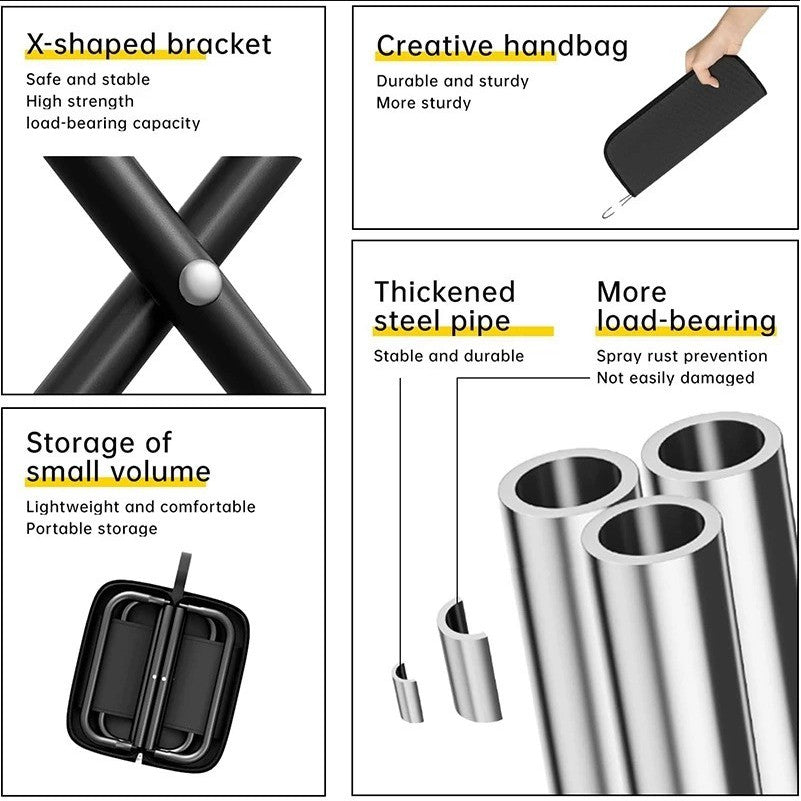Outdoor Portable Folding Chair Backpack Folding Stool Pocket Chair For Camping Fishing Travel Kerusi Lipat Bangku Kecil