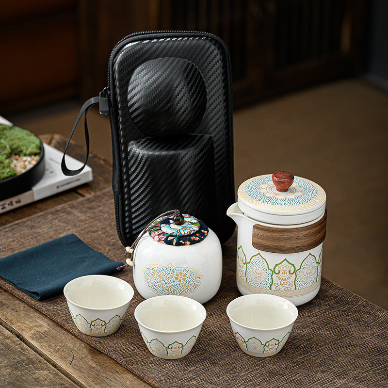 Travel Tea Set Portable Kung Fu Tea Set Outdoor Quick Tea Cup