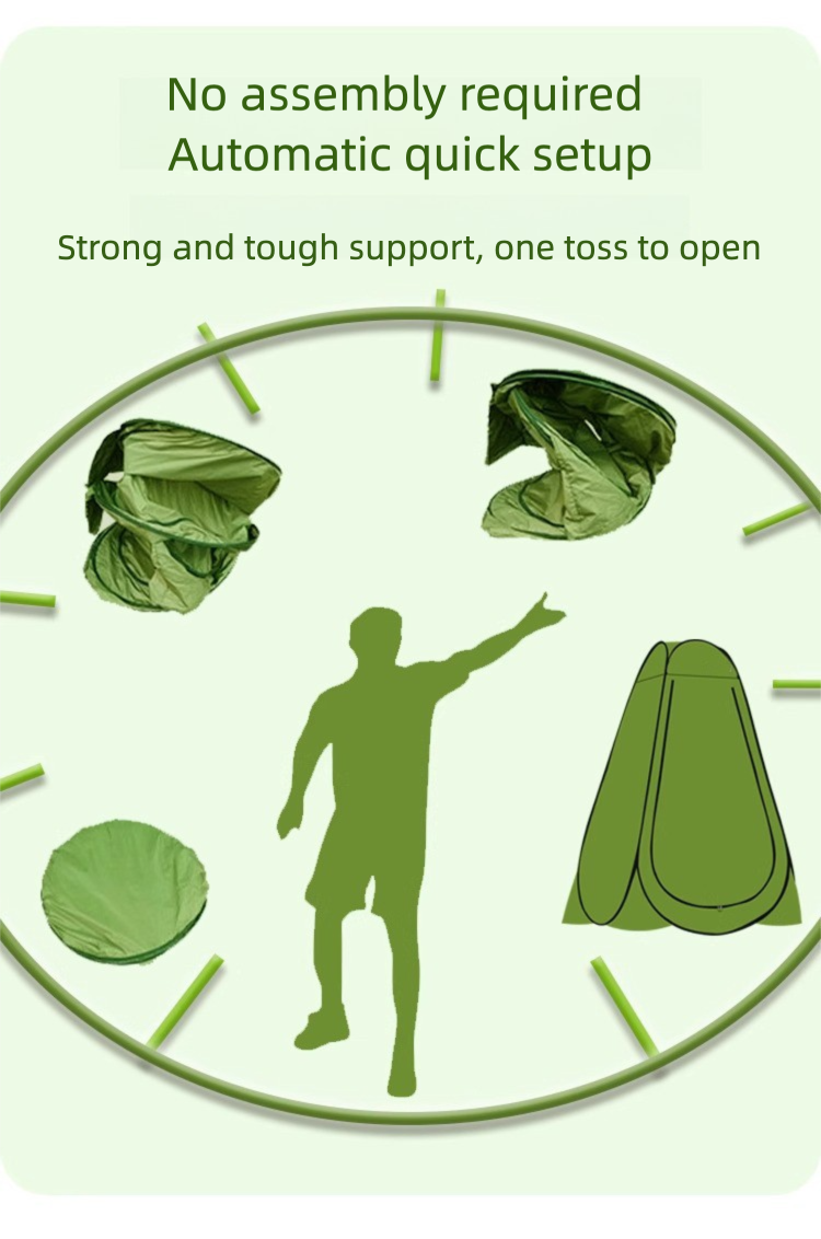 Outdoor Shower Tent with Mat + Top Cover, Outdoor Shower Tent, Toilet Changing Tent