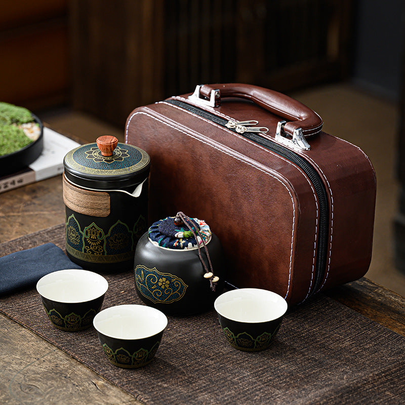 Travel Tea Set Portable Kung Fu Tea Set Outdoor Quick Tea Cup