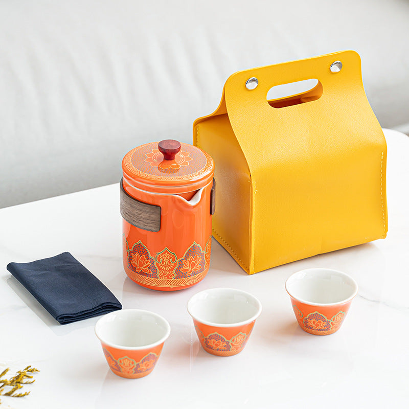 Travel Tea Set Portable Kung Fu Tea Set Outdoor Quick Tea Cup
