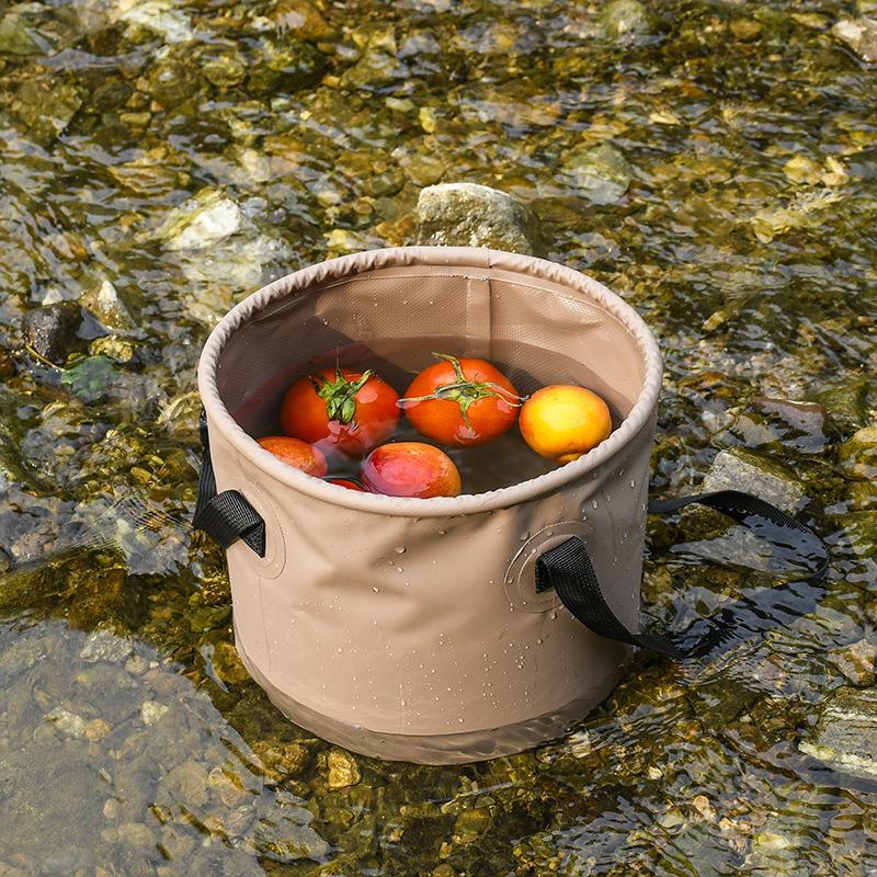 Outdoor Camping Collapsible Bucket Multi-Functional Large Capacity Portable Fishing Bucket Storage Retractable Car Water Storage Tank