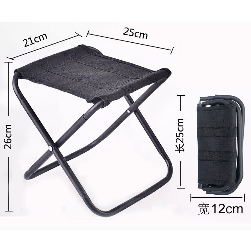 Outdoor Portable Folding Chair Backpack Folding Stool Pocket Chair For Camping Fishing Travel Kerusi Lipat Bangku Kecil